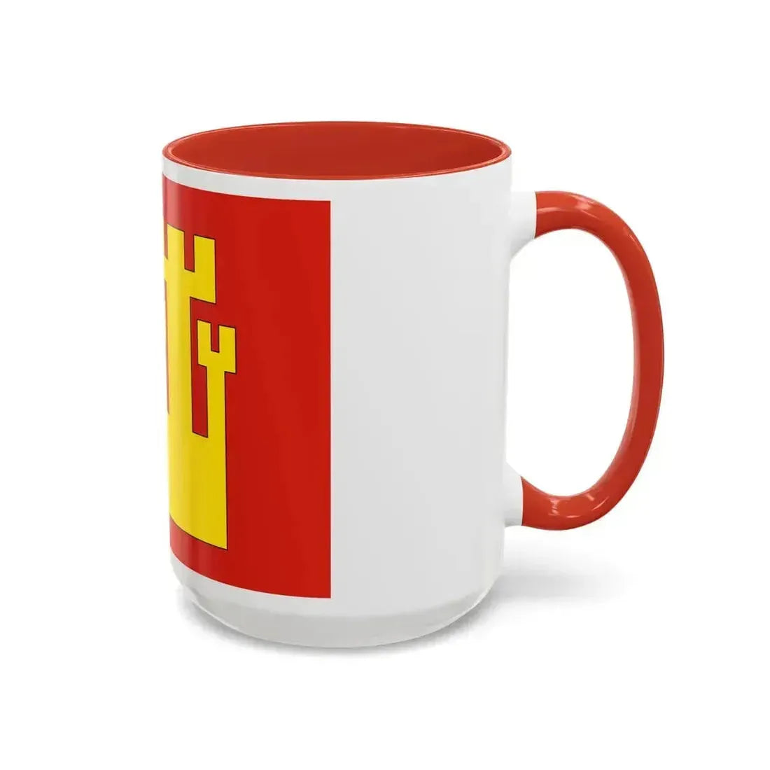Flag of Fredrikstad Viken Norway - Accent Coffee Mug - Go Mug Yourself