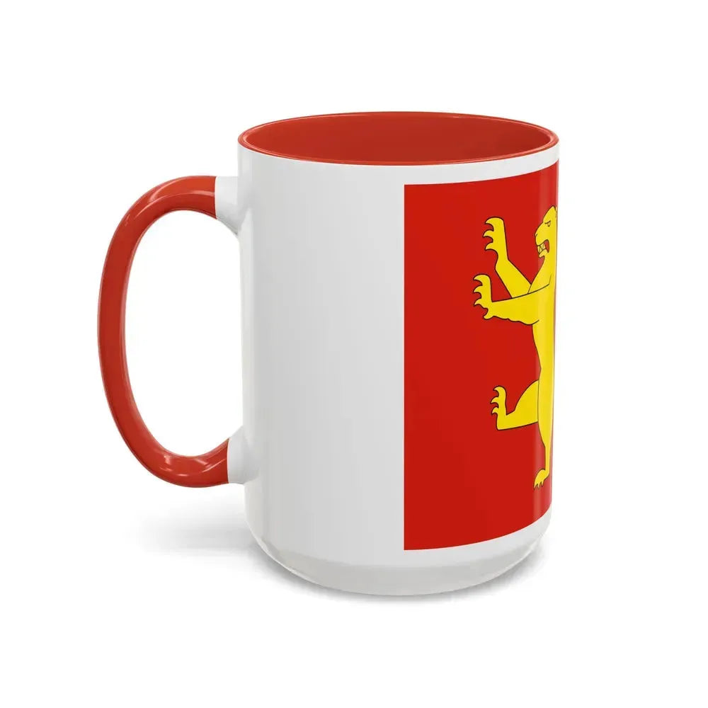 Flag of Fredrikstad Viken Norway - Accent Coffee Mug - Go Mug Yourself