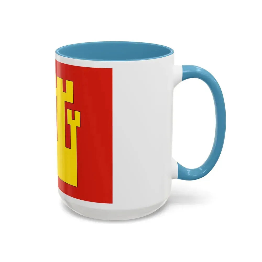 Flag of Fredrikstad Viken Norway - Accent Coffee Mug - Go Mug Yourself