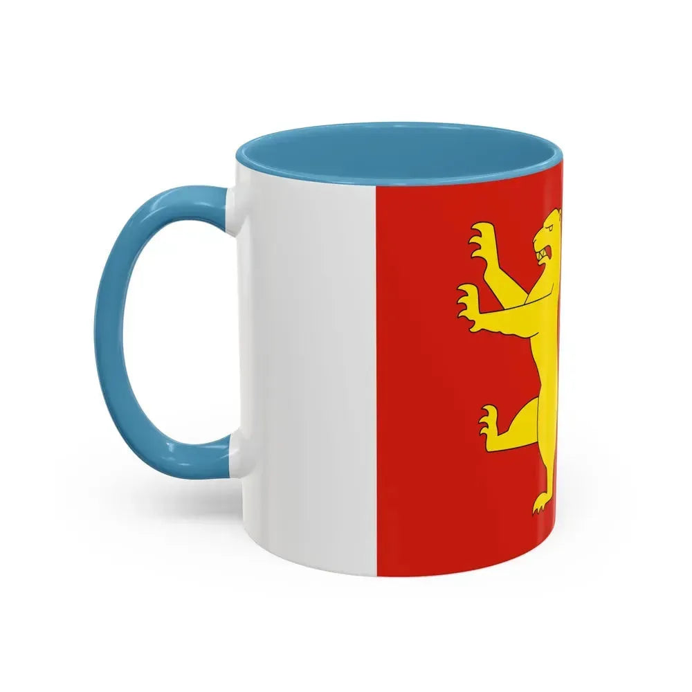Flag of Fredrikstad Viken Norway - Accent Coffee Mug - Go Mug Yourself