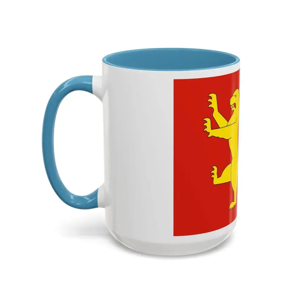 Flag of Fredrikstad Viken Norway - Accent Coffee Mug - Go Mug Yourself
