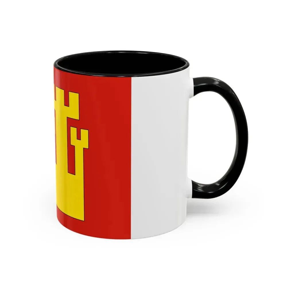 Flag of Fredrikstad Viken Norway - Accent Coffee Mug - Go Mug Yourself