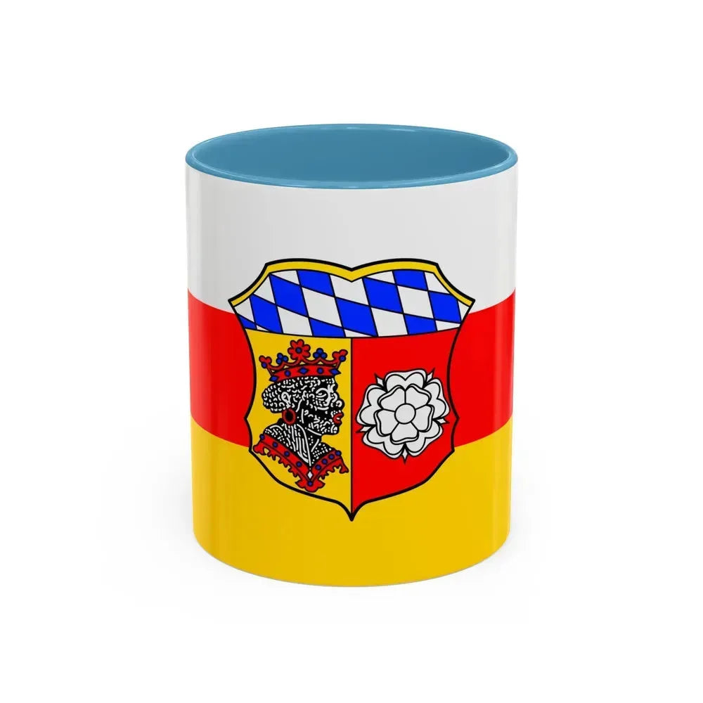 Flag of Freising Germany - Accent Coffee Mug 11oz Light Blue - Go Mug Yourself