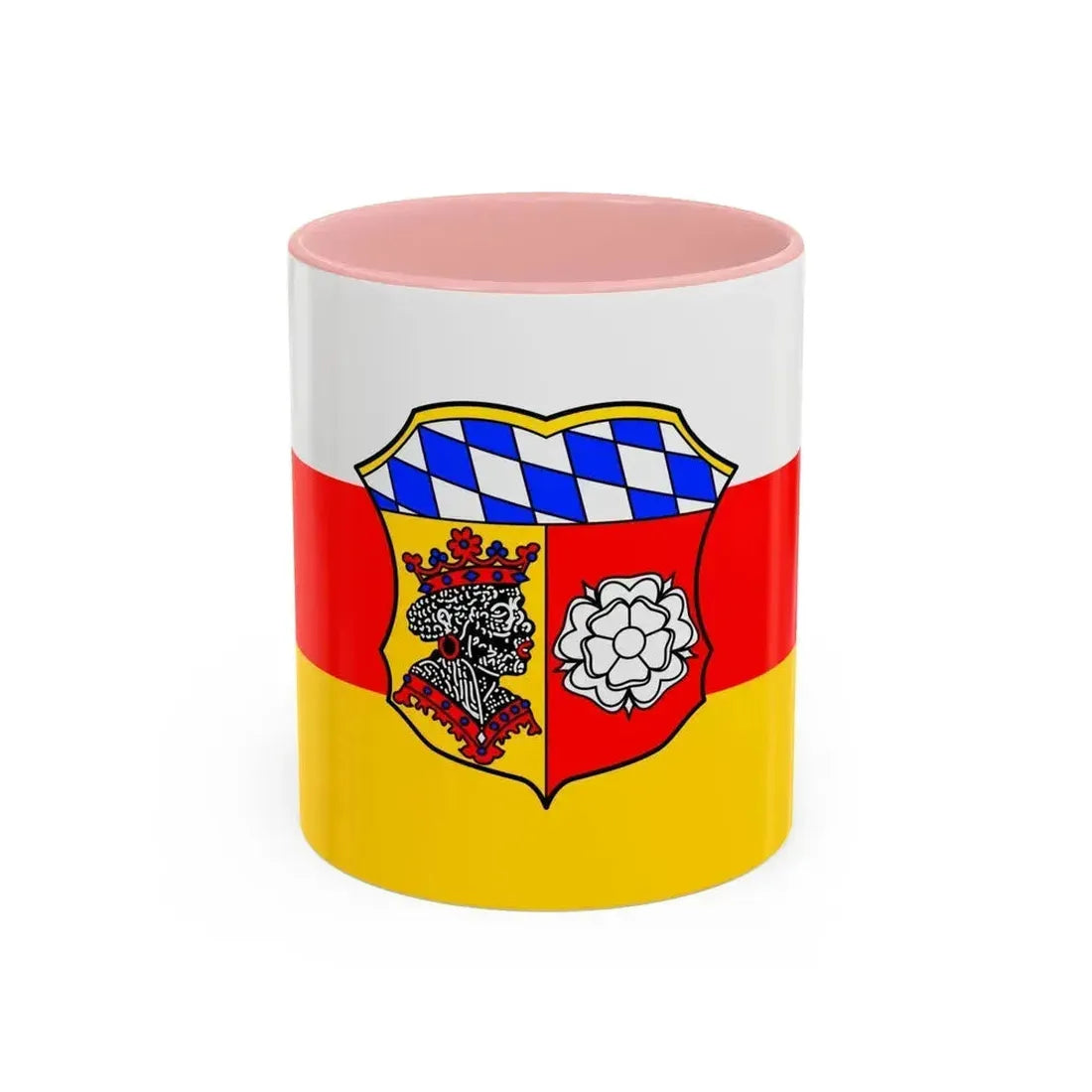 Flag of Freising Germany - Accent Coffee Mug 11oz Pink - Go Mug Yourself