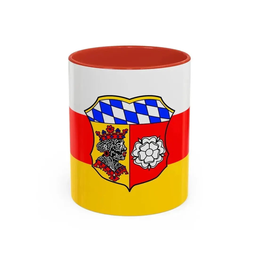 Flag of Freising Germany - Accent Coffee Mug 11oz Red - Go Mug Yourself