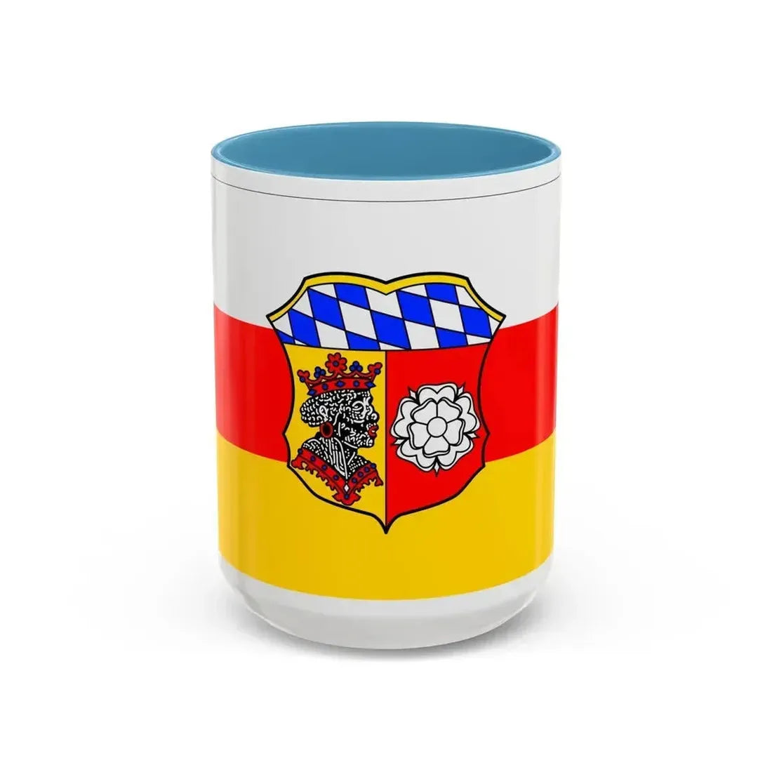 Flag of Freising Germany - Accent Coffee Mug 15oz Light Blue - Go Mug Yourself