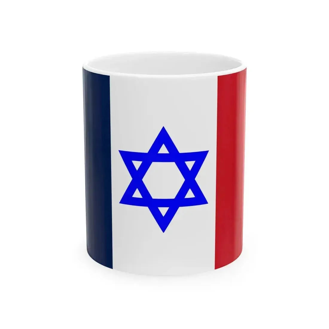 Flag of French Jews (France) White Coffee Mug 11oz - Go Mug Yourself