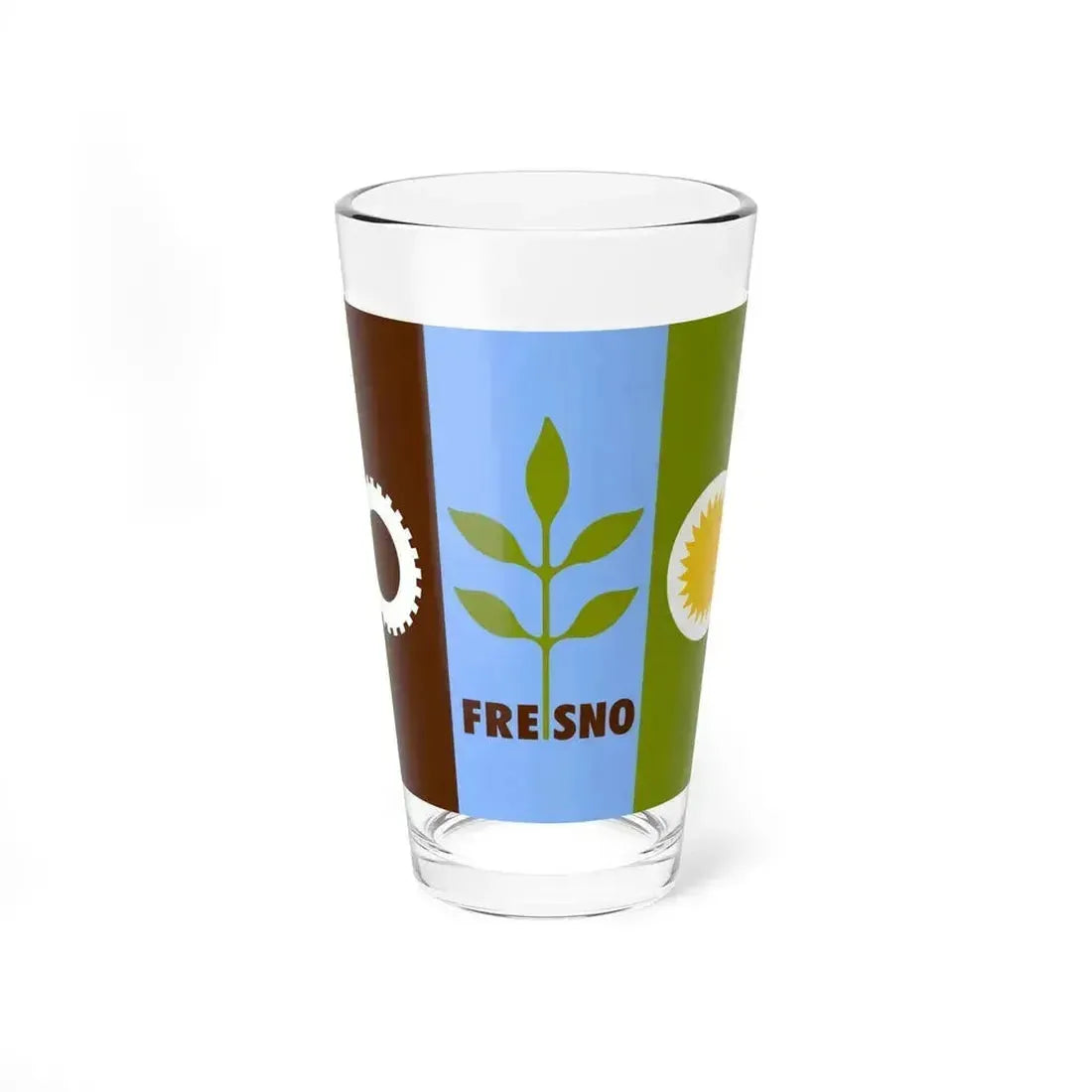 Flag of Fresno, California - Pint Glass 16oz 16oz - Go Mug Yourself
