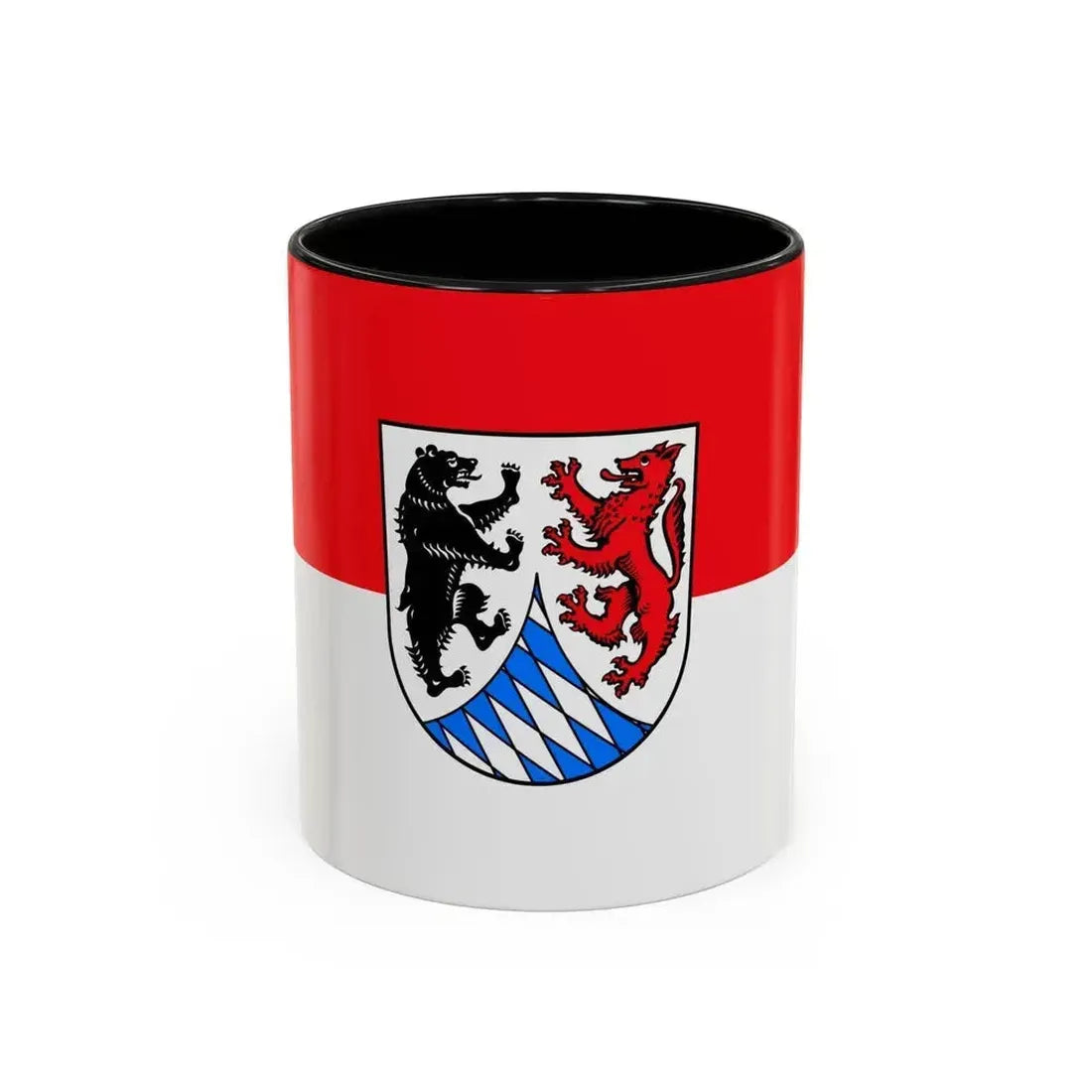 Flag of Freyung Grafenau Germany - Accent Coffee Mug 11oz Black - Go Mug Yourself
