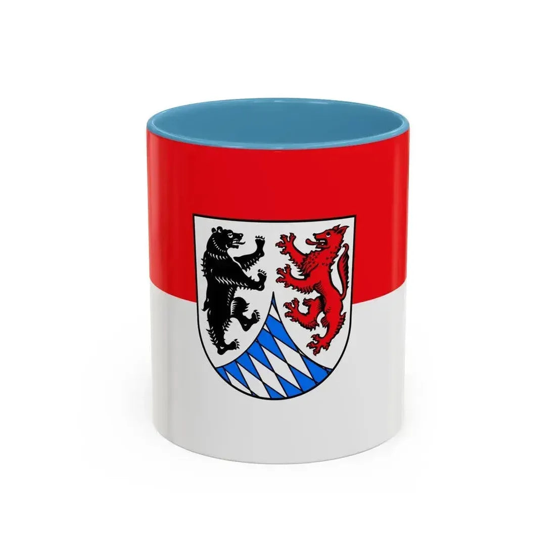 Flag of Freyung Grafenau Germany - Accent Coffee Mug 11oz Light Blue - Go Mug Yourself