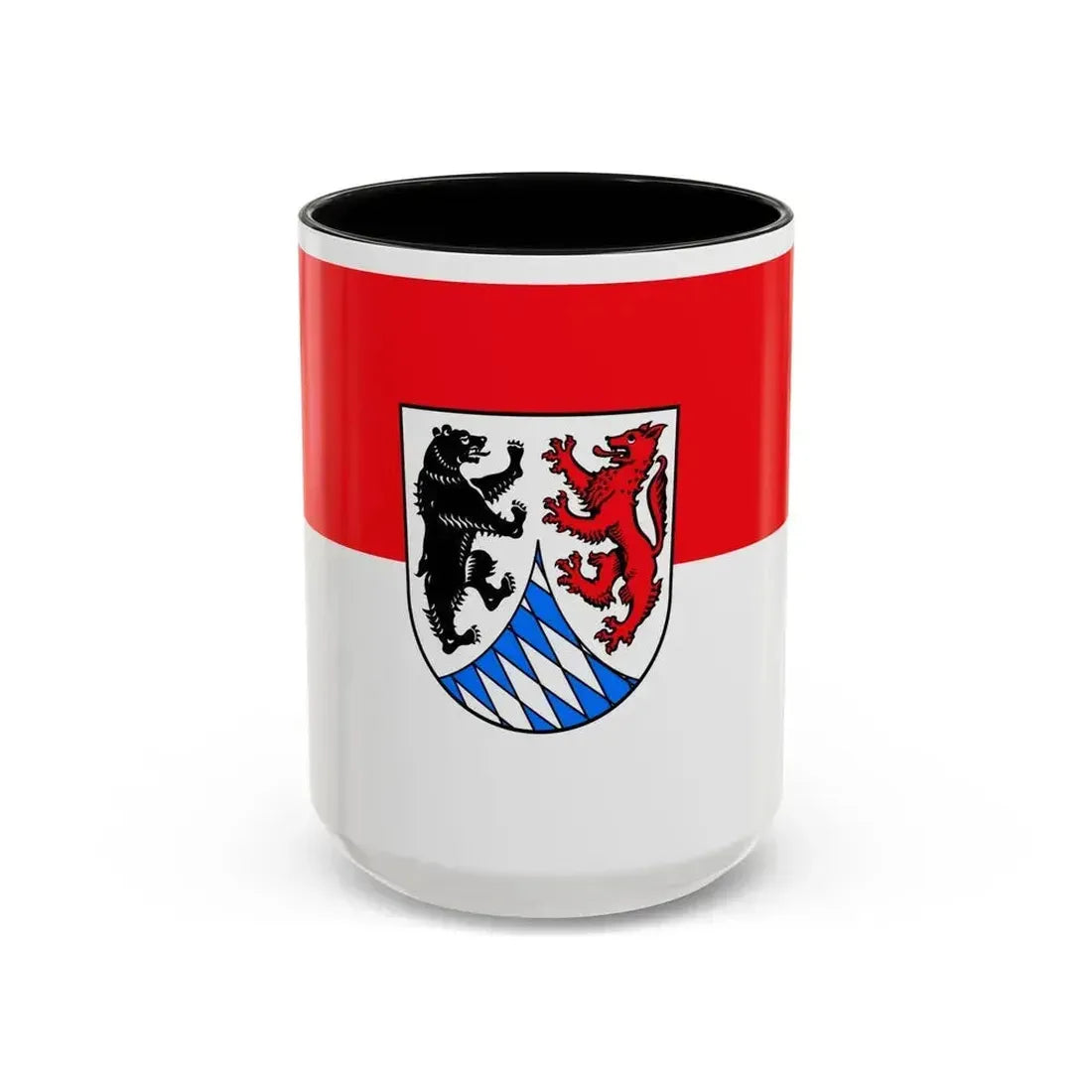 Flag of Freyung Grafenau Germany - Accent Coffee Mug 15oz Black - Go Mug Yourself