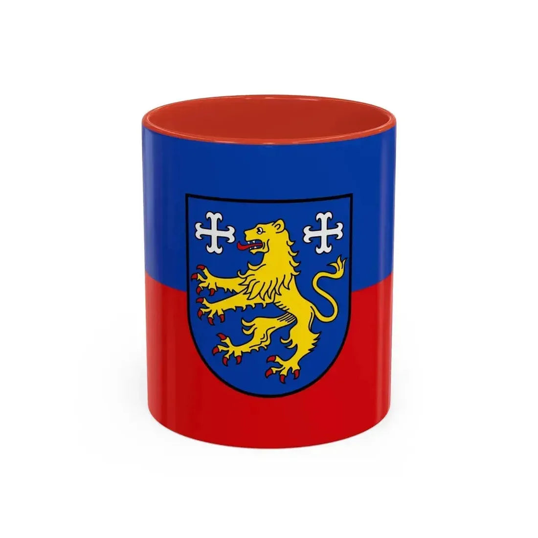 Flag of Friesland 2 Germany - Accent Coffee Mug 11oz Red - Go Mug Yourself