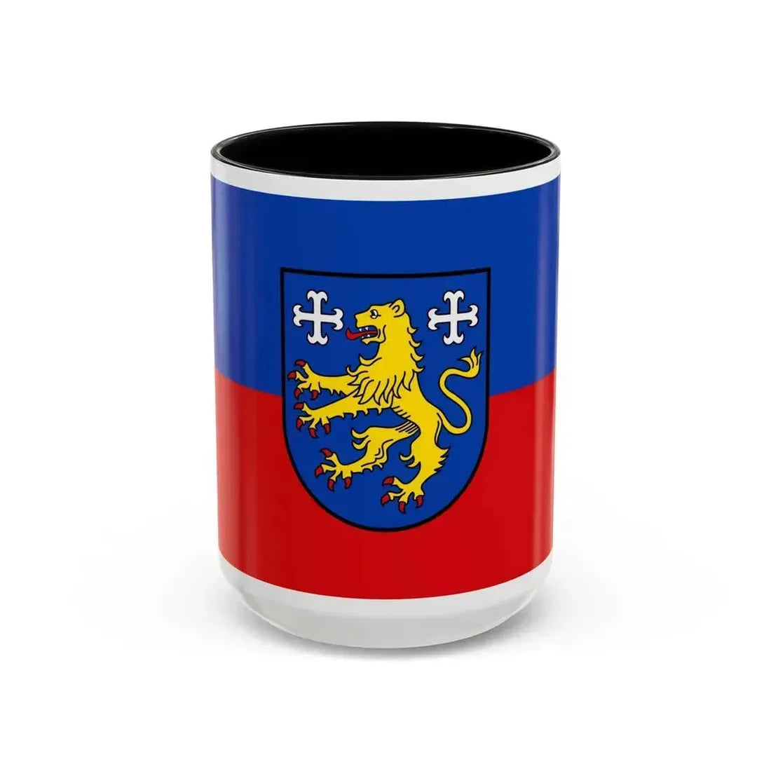 Flag of Friesland 2 Germany - Accent Coffee Mug 15oz Black - Go Mug Yourself