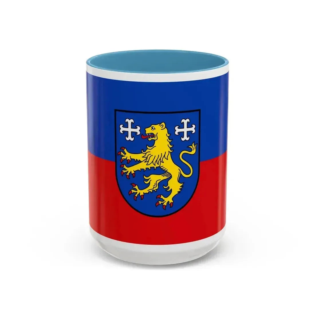 Flag of Friesland 2 Germany - Accent Coffee Mug 15oz Light Blue - Go Mug Yourself