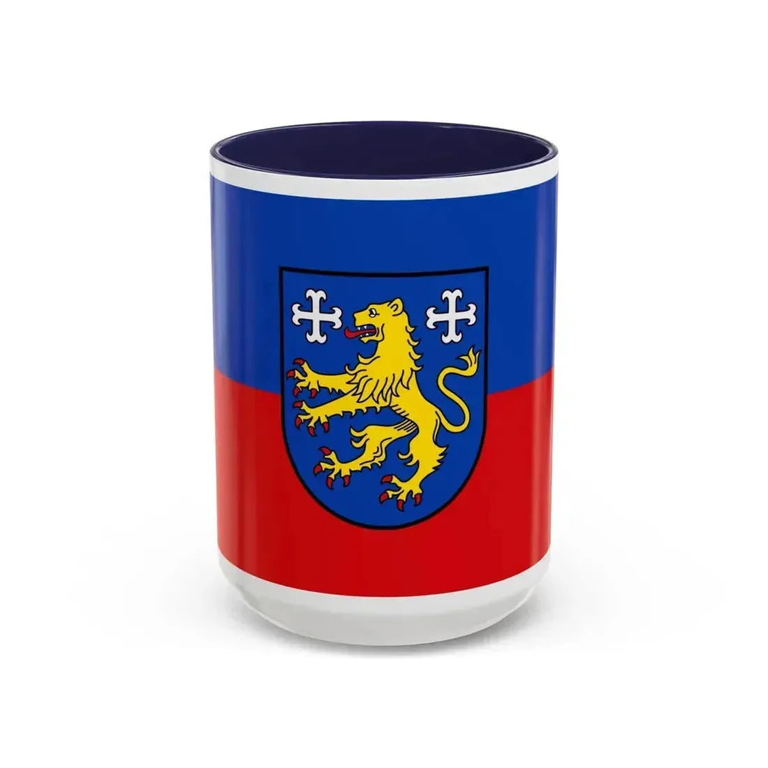 Flag of Friesland 2 Germany - Accent Coffee Mug 15oz Navy - Go Mug Yourself