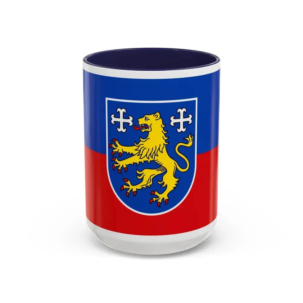 Flag of Friesland Germany - Accent Coffee Mug 15oz Navy - Go Mug Yourself