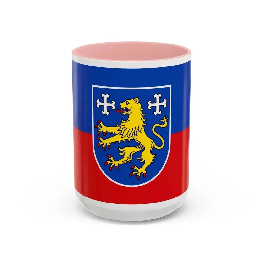 Flag of Friesland Germany - Accent Coffee Mug 15oz Pink - Go Mug Yourself