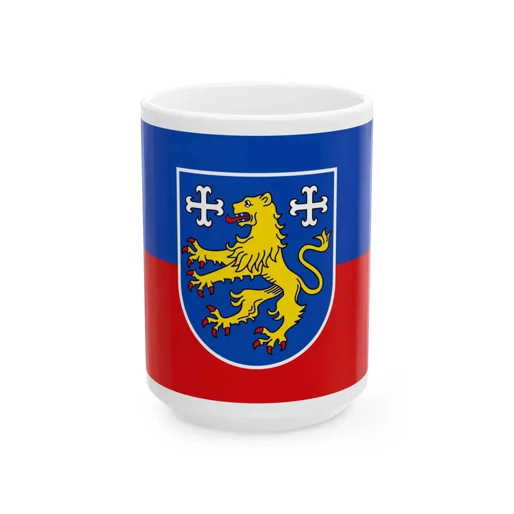 Flag of Friesland Germany - White Coffee Mug 15oz - Go Mug Yourself