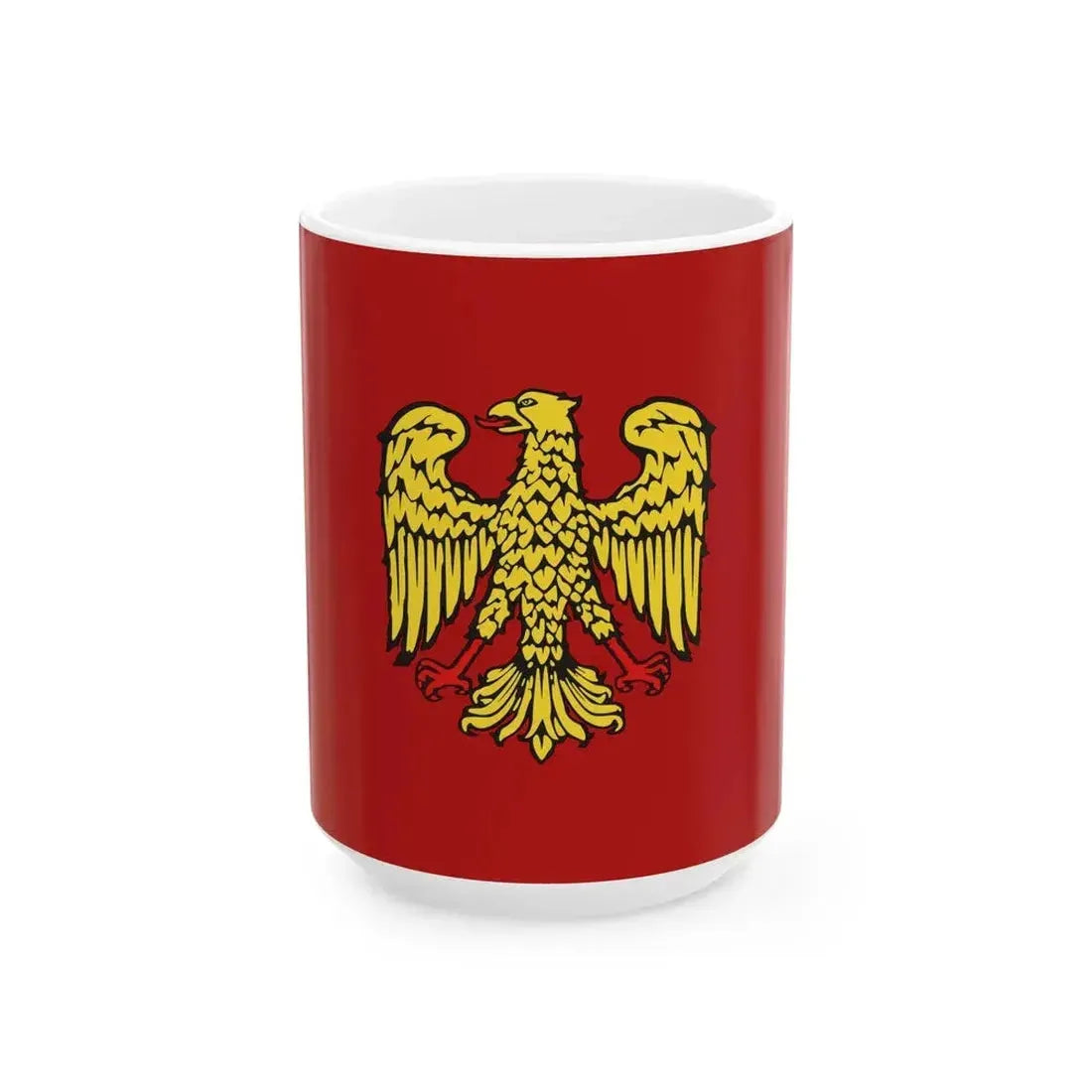Flag of Friuli Red (Italy) White Coffee Mug 15oz - Go Mug Yourself