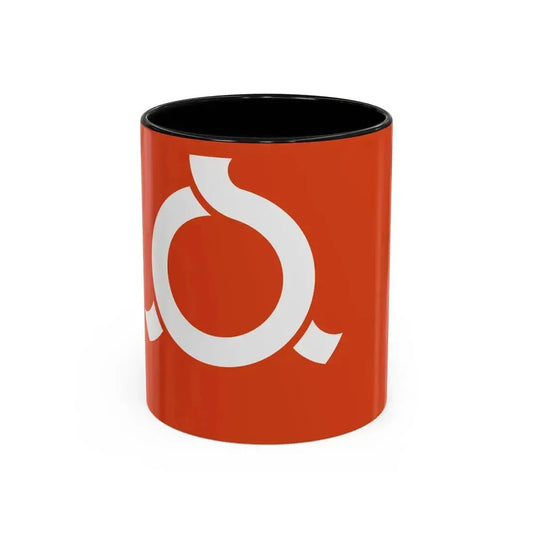 Flag of Fukushima Prefecture Japan - Accent Coffee Mug 11oz Black - Go Mug Yourself