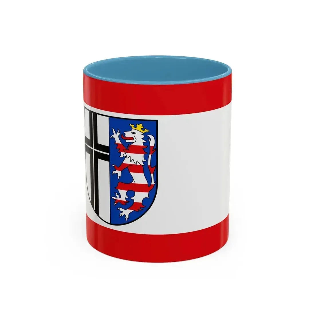Flag of Fulda Germany - Accent Coffee Mug 11oz Light Blue - Go Mug Yourself