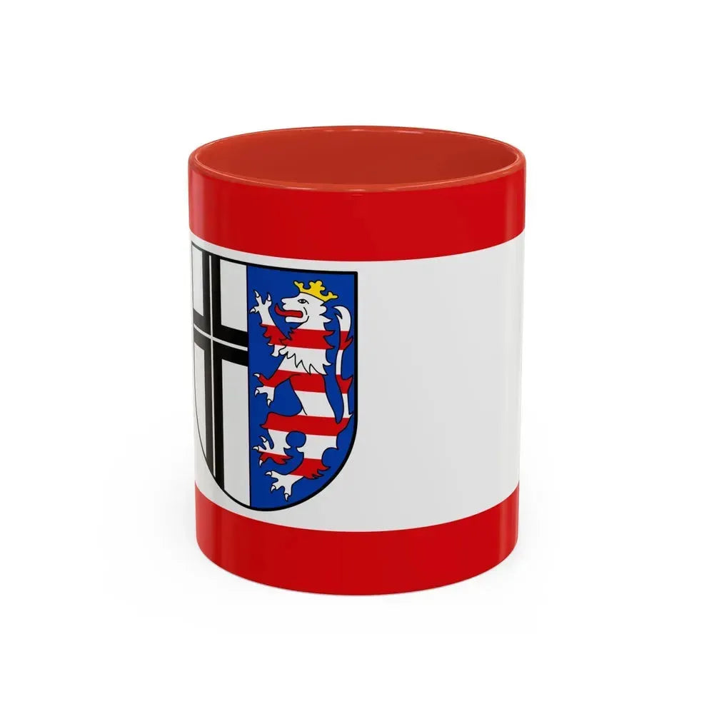 Flag of Fulda Germany - Accent Coffee Mug 11oz Red - Go Mug Yourself