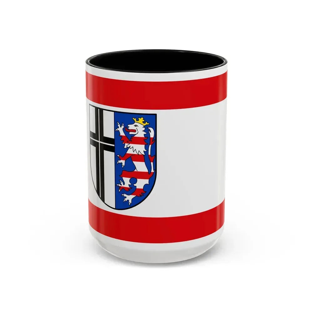 Flag of Fulda Germany - Accent Coffee Mug 15oz Black - Go Mug Yourself
