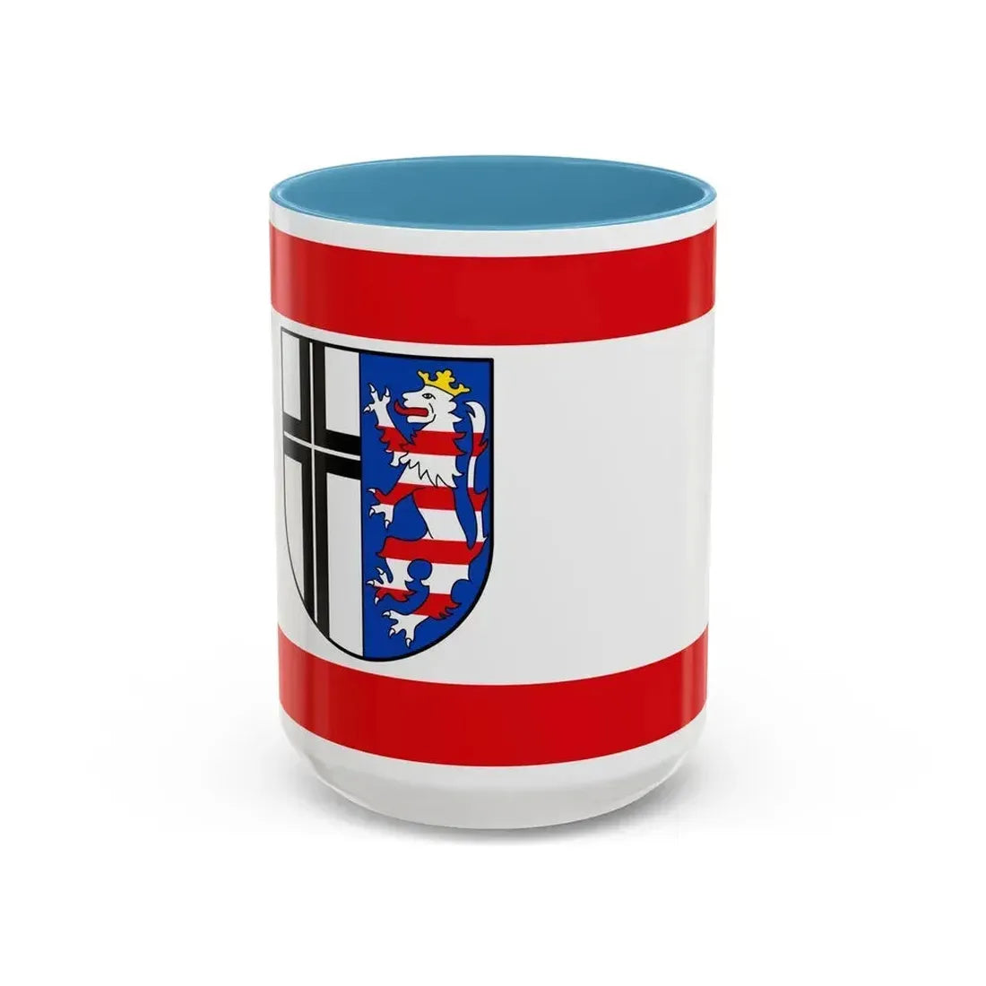 Flag of Fulda Germany - Accent Coffee Mug 15oz Light Blue - Go Mug Yourself