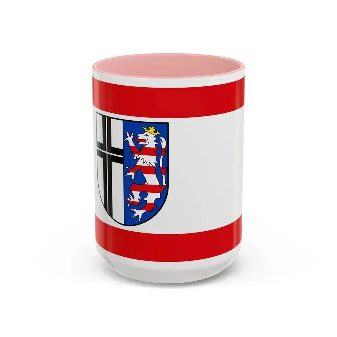 Flag of Fulda Germany - Accent Coffee Mug 15oz Pink - Go Mug Yourself