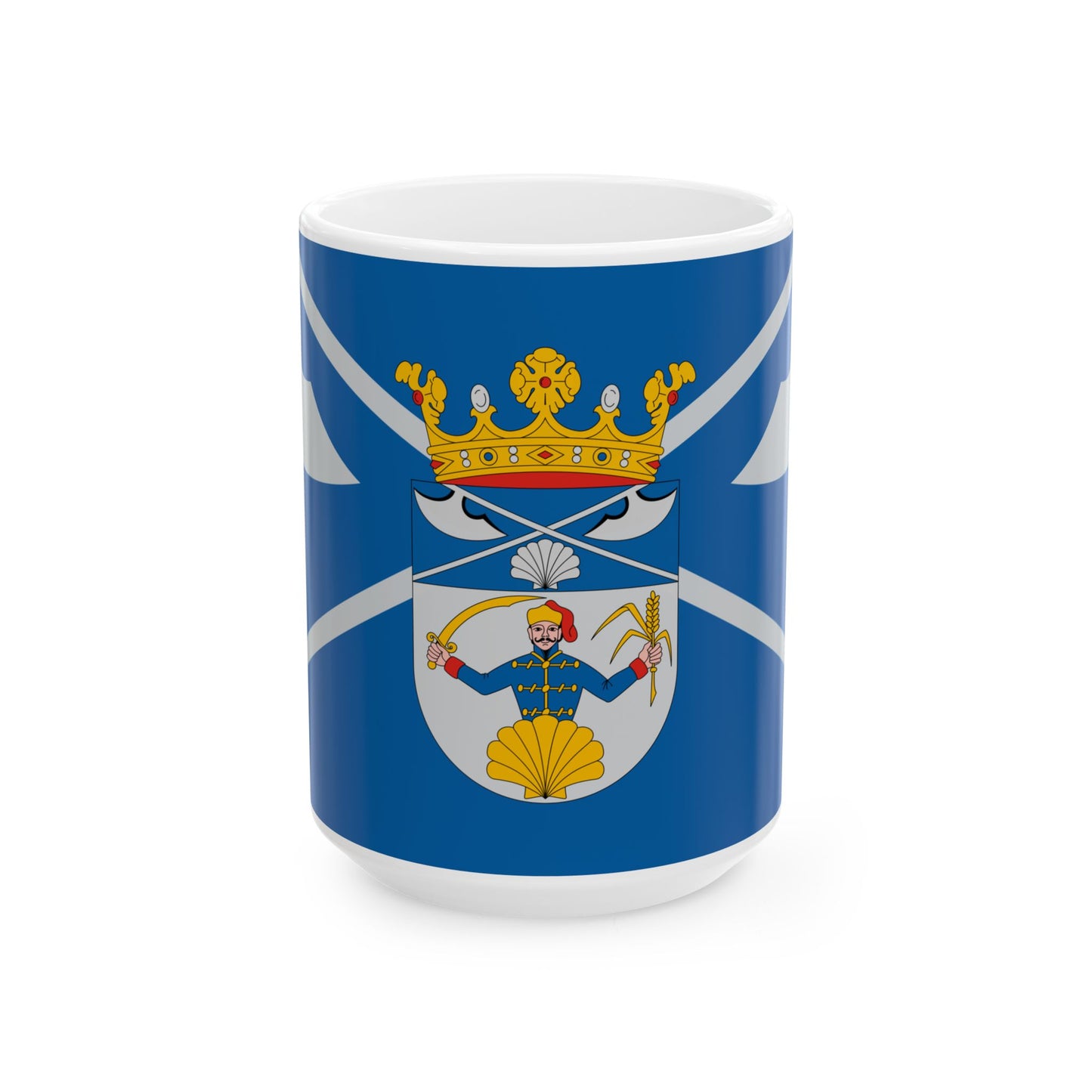 Flag of Fulopjakab ceremonial (Hungary) White Coffee Mug-15oz-Go Mug Yourself