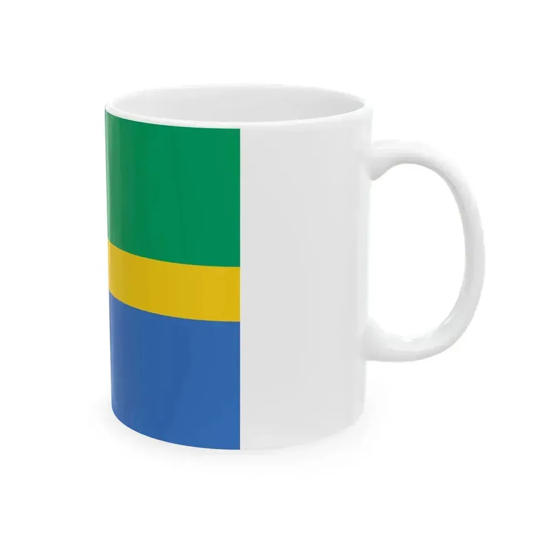 Flag of Gabon 1959-1960 (Gabon) White Coffee Mug - Go Mug Yourself