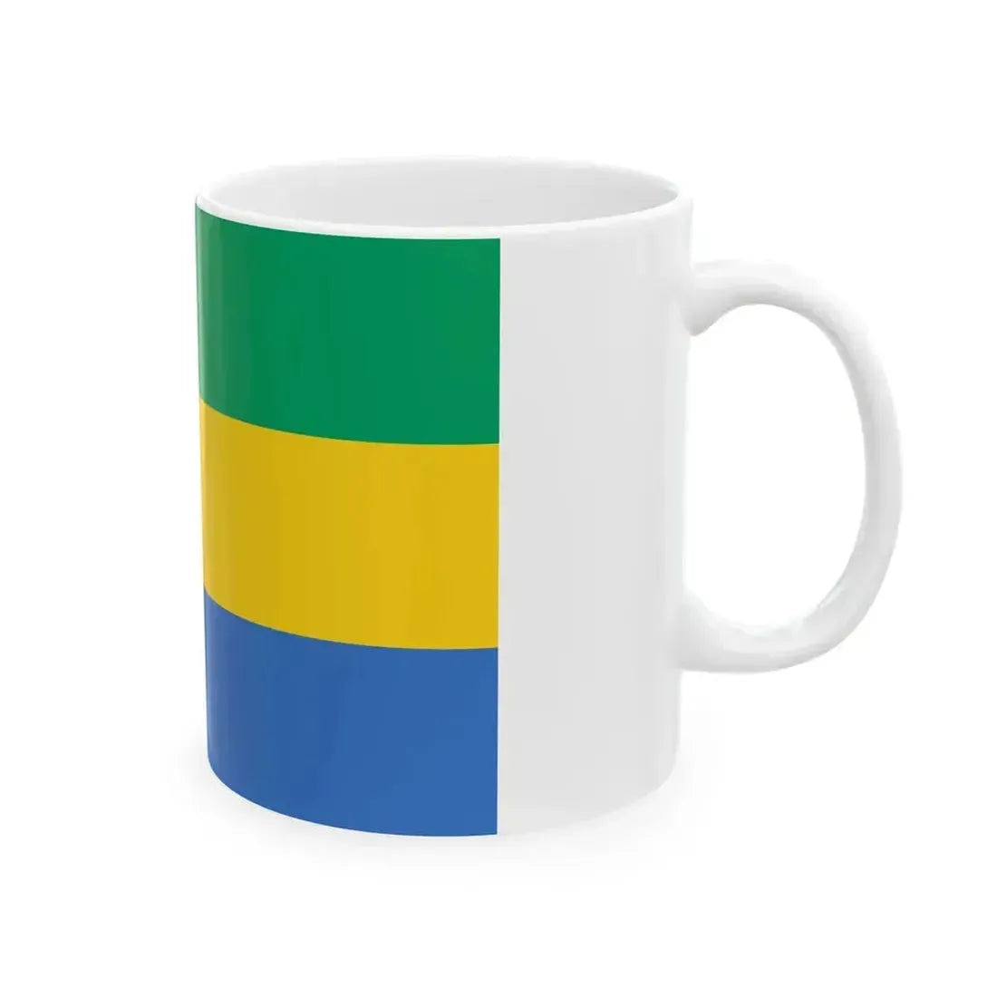Flag of Gabon 3-2 (Gabon) White Coffee Mug - Go Mug Yourself