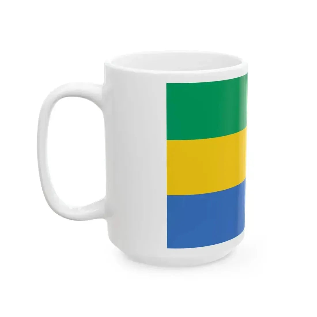 Flag of Gabon 3-2 (Gabon) White Coffee Mug - Go Mug Yourself