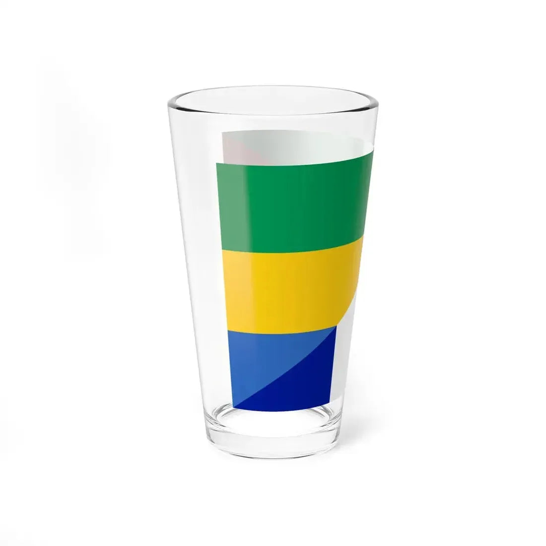 Flag of Gabon and France (France) Pint Glass 16oz - Go Mug Yourself