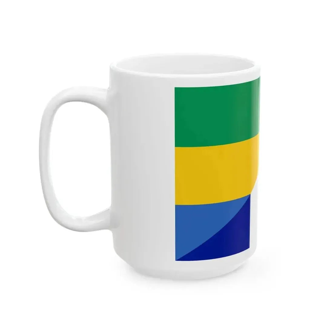 Flag of Gabon and France (France) White Coffee Mug - Go Mug Yourself