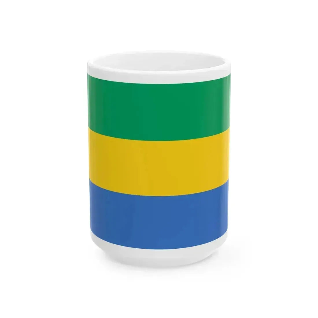 Flag of Gabon (Gabon) White Coffee Mug 15oz - Go Mug Yourself