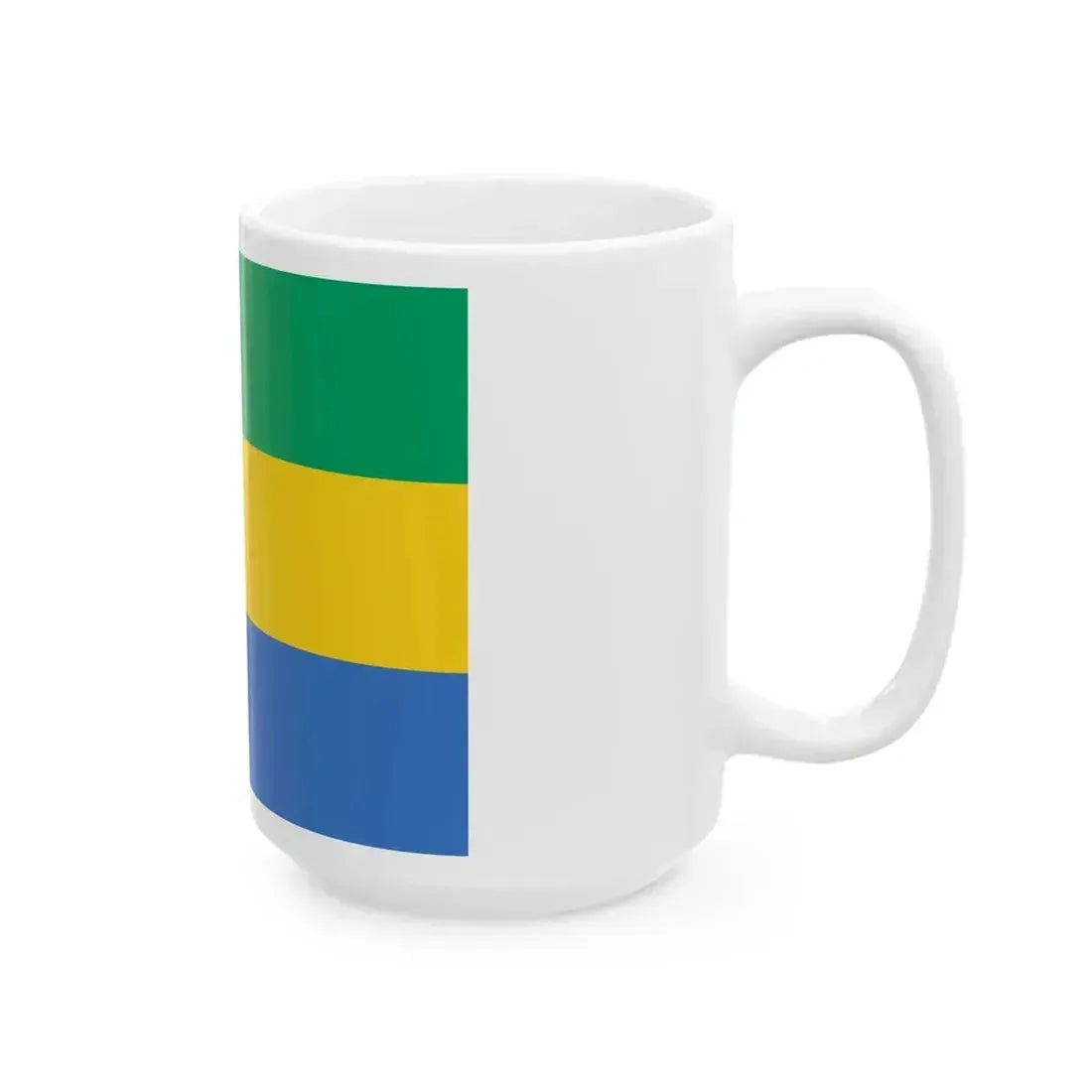 Flag of Gabon (Gabon) White Coffee Mug - Go Mug Yourself