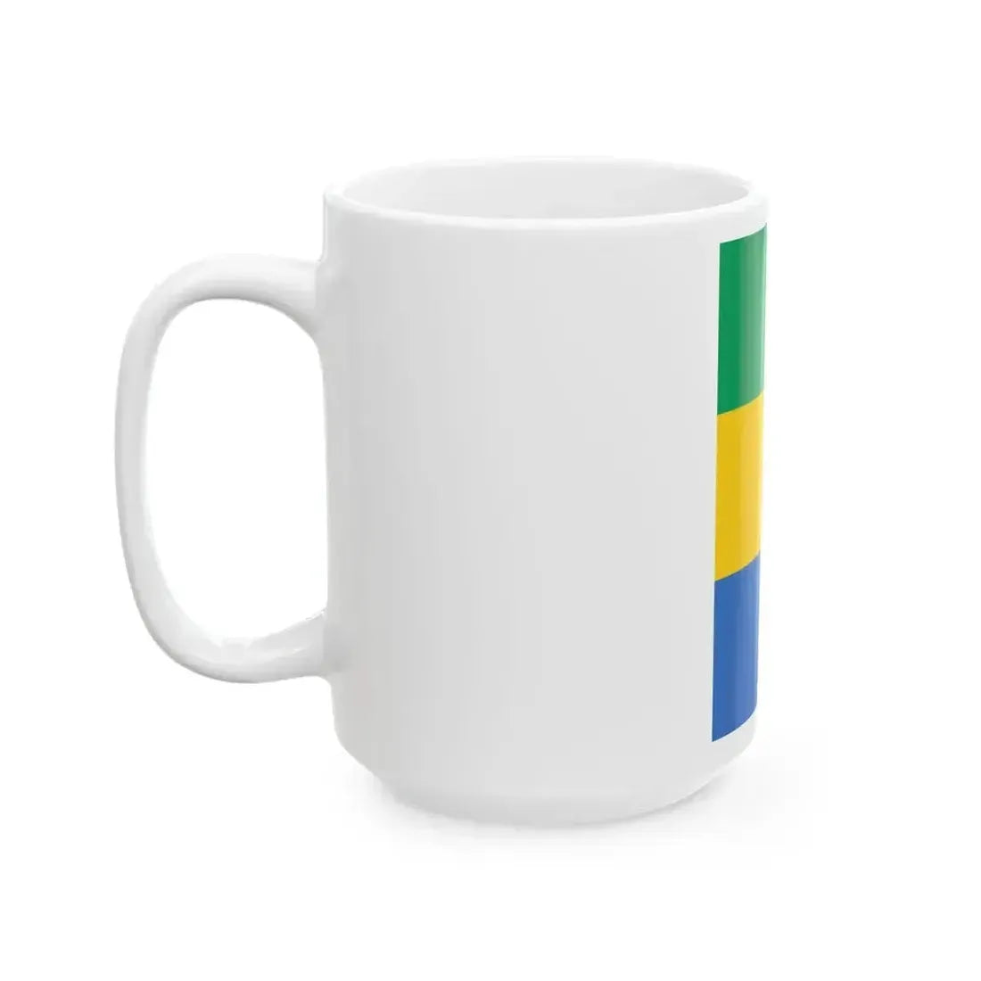 Flag of Gabon vertical (Gabon) White Coffee Mug - Go Mug Yourself