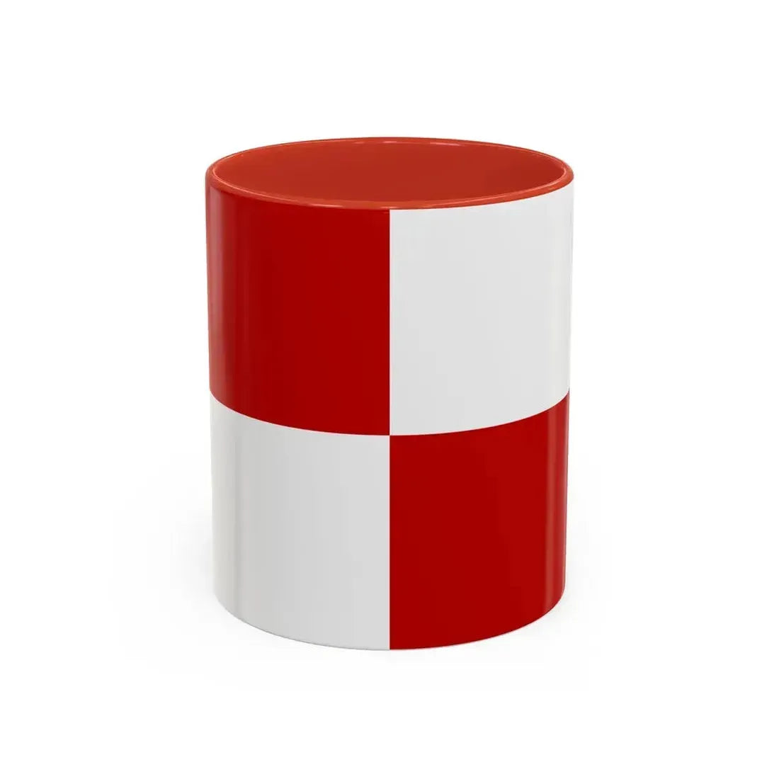 Flag of Gaeta Italy - Accent Coffee Mug 11oz Red - Go Mug Yourself