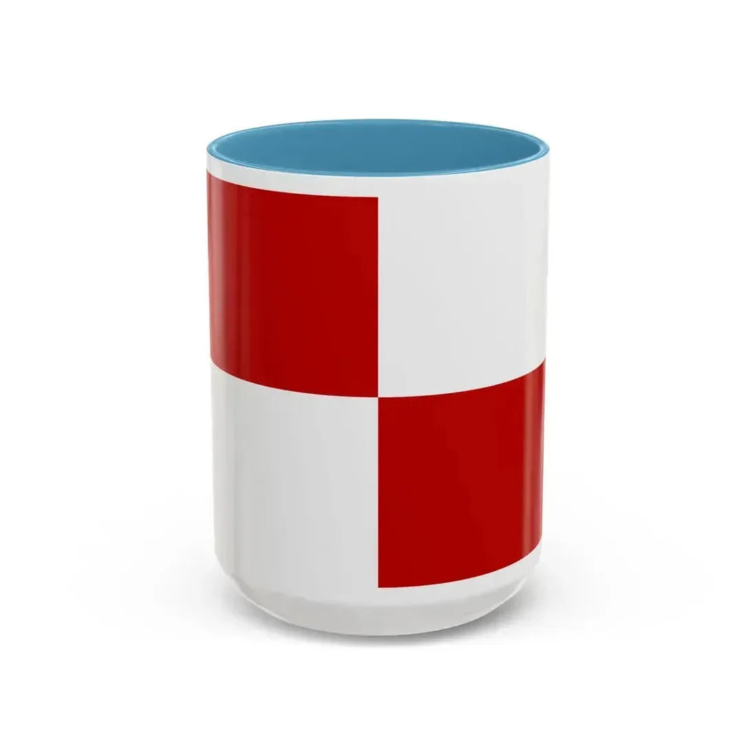 Flag of Gaeta Italy - Accent Coffee Mug 15oz Light Blue - Go Mug Yourself