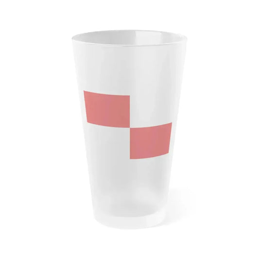 Flag of Gaeta Italy - Frosted Pint Glass 16oz 16oz Frosted - Go Mug Yourself