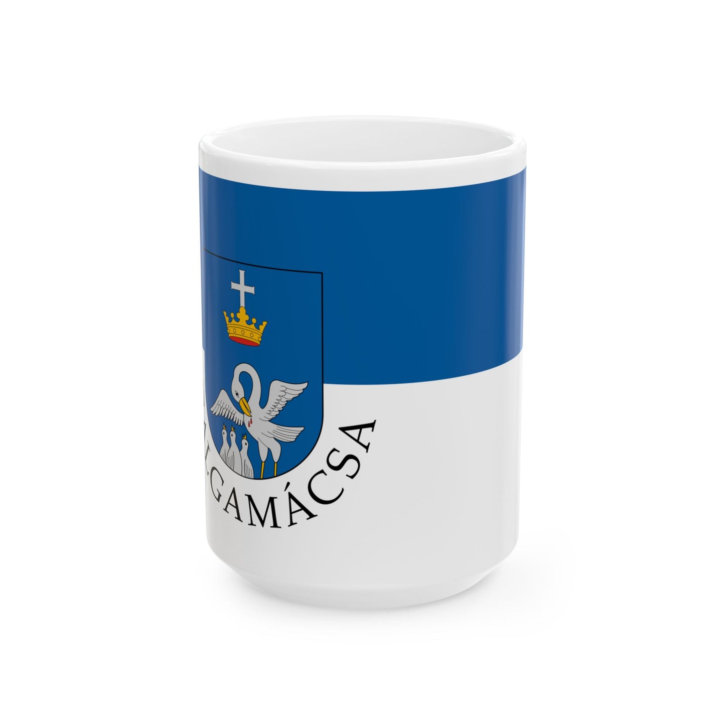 Flag of Galgamacsa (Hungary) White Coffee Mug-15oz-Go Mug Yourself