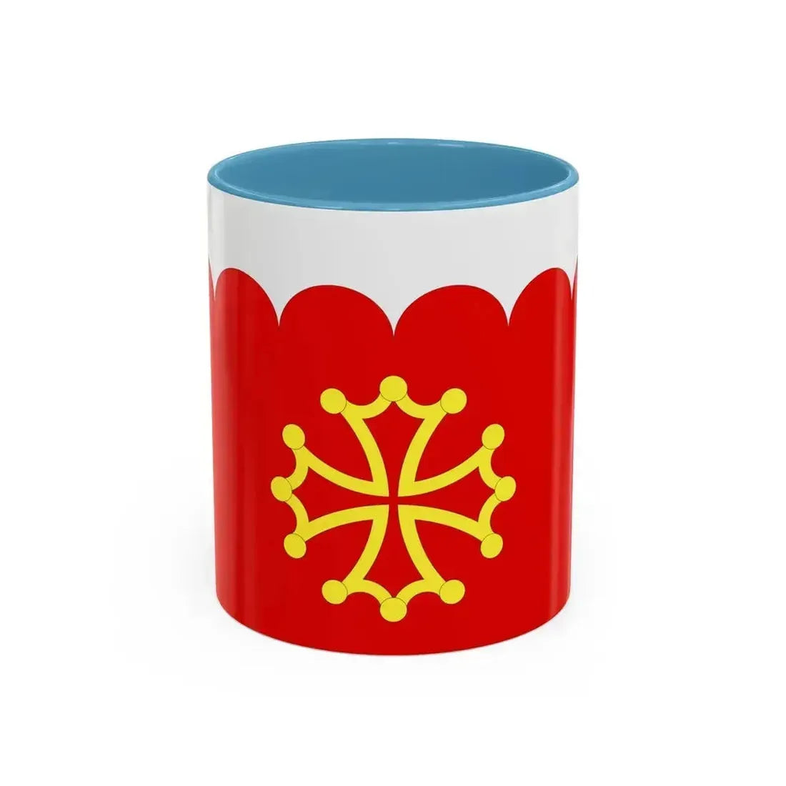 Flag of Gard France 2 - Accent Coffee Mug 11oz Light Blue - Go Mug Yourself