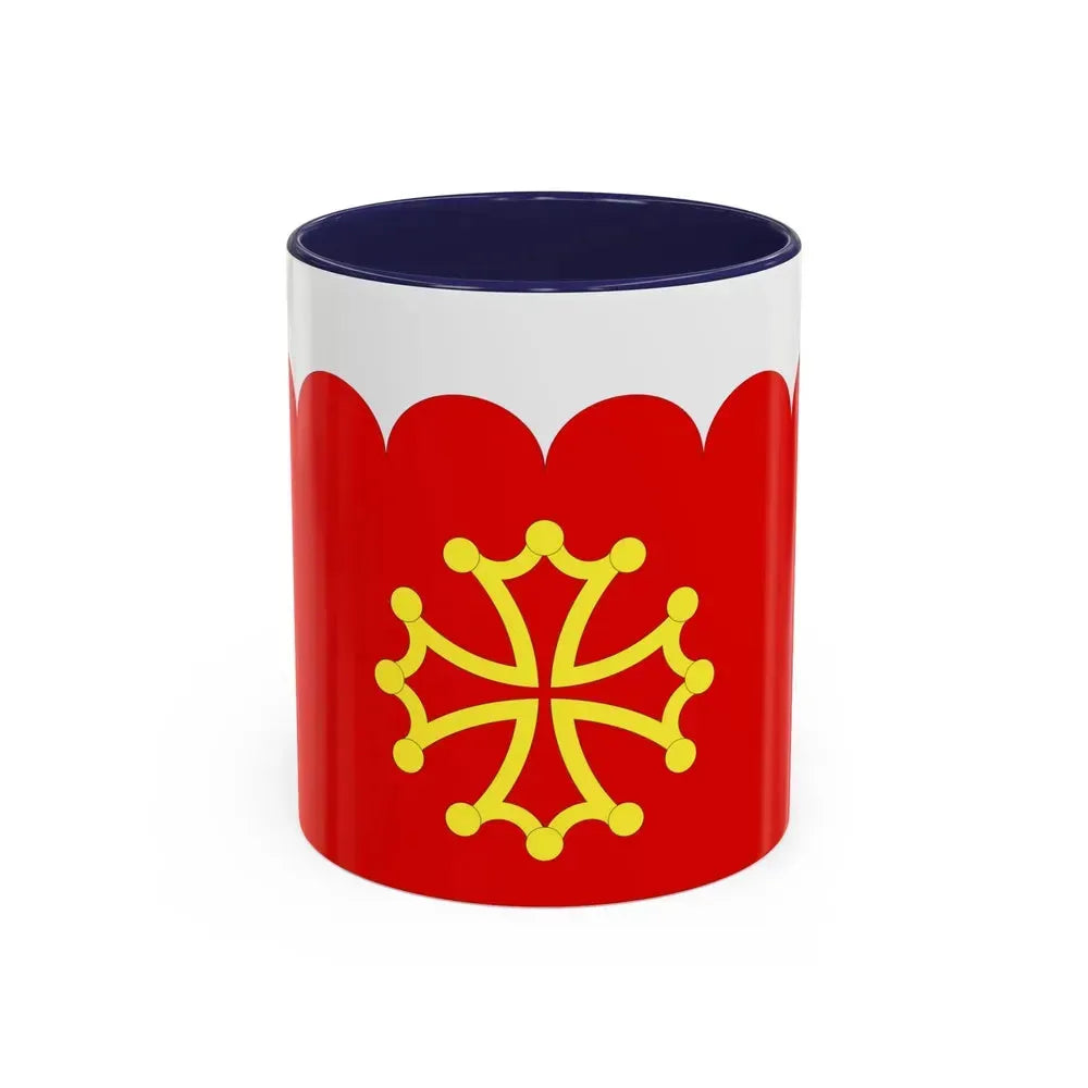 Flag of Gard France 2 - Accent Coffee Mug 11oz Navy - Go Mug Yourself