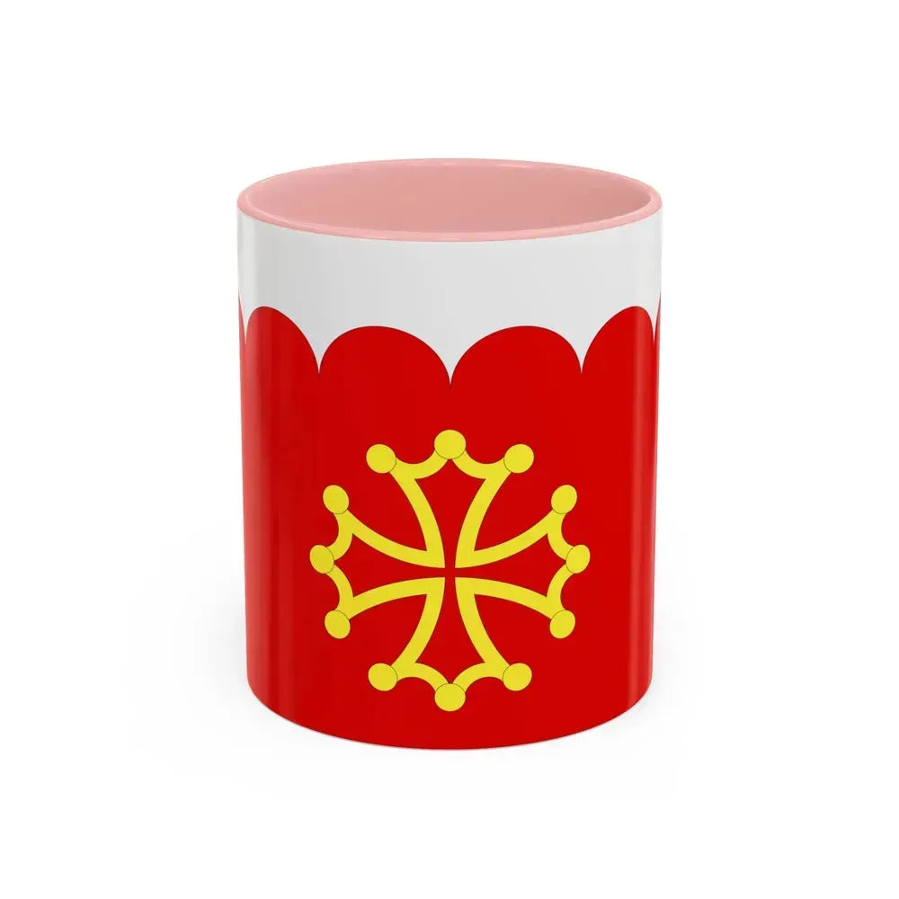 Flag of Gard France 2 - Accent Coffee Mug 11oz Pink - Go Mug Yourself