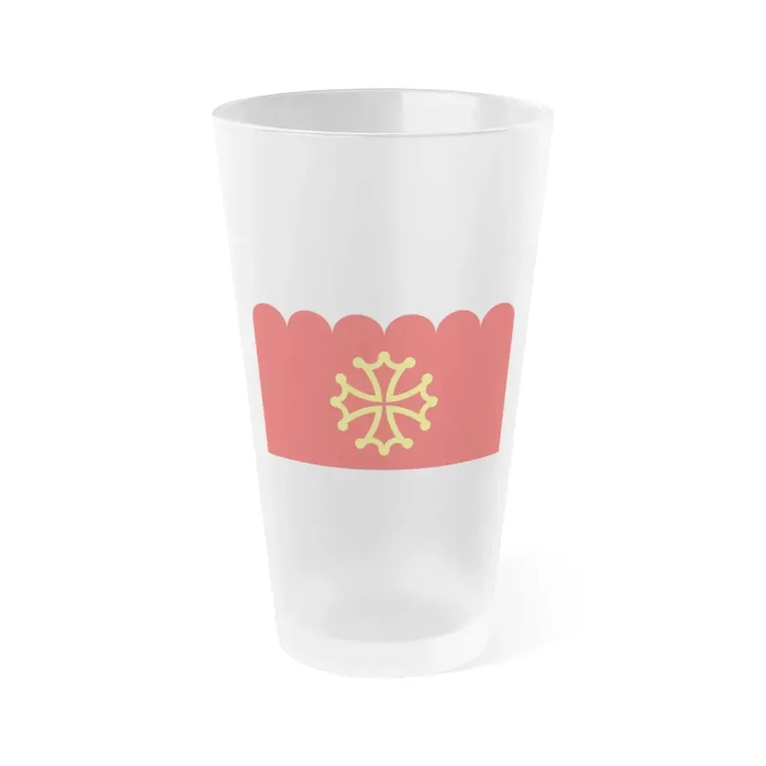 Flag of Gard France 2 - Frosted Pint Glass 16oz 16oz Frosted - Go Mug Yourself