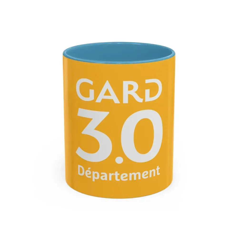 Flag of Gard France - Accent Coffee Mug 11oz Light Blue - Go Mug Yourself