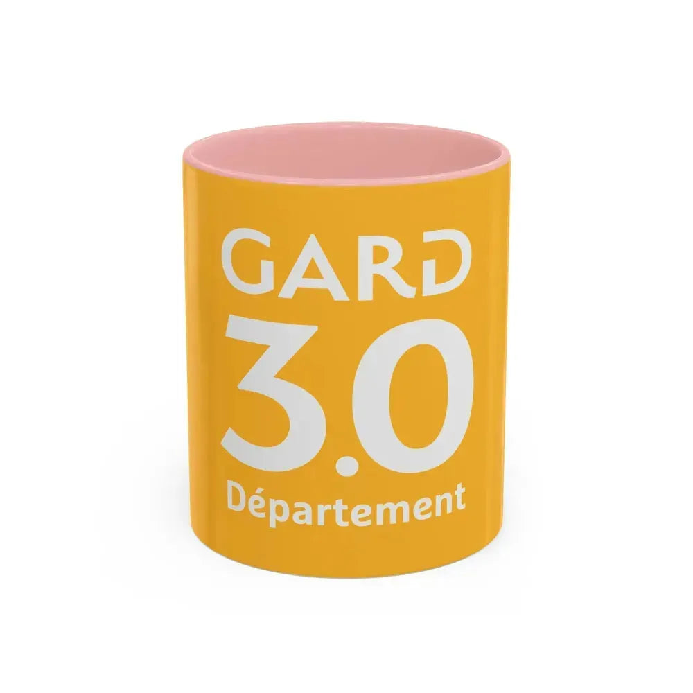 Flag of Gard France - Accent Coffee Mug 11oz Pink - Go Mug Yourself
