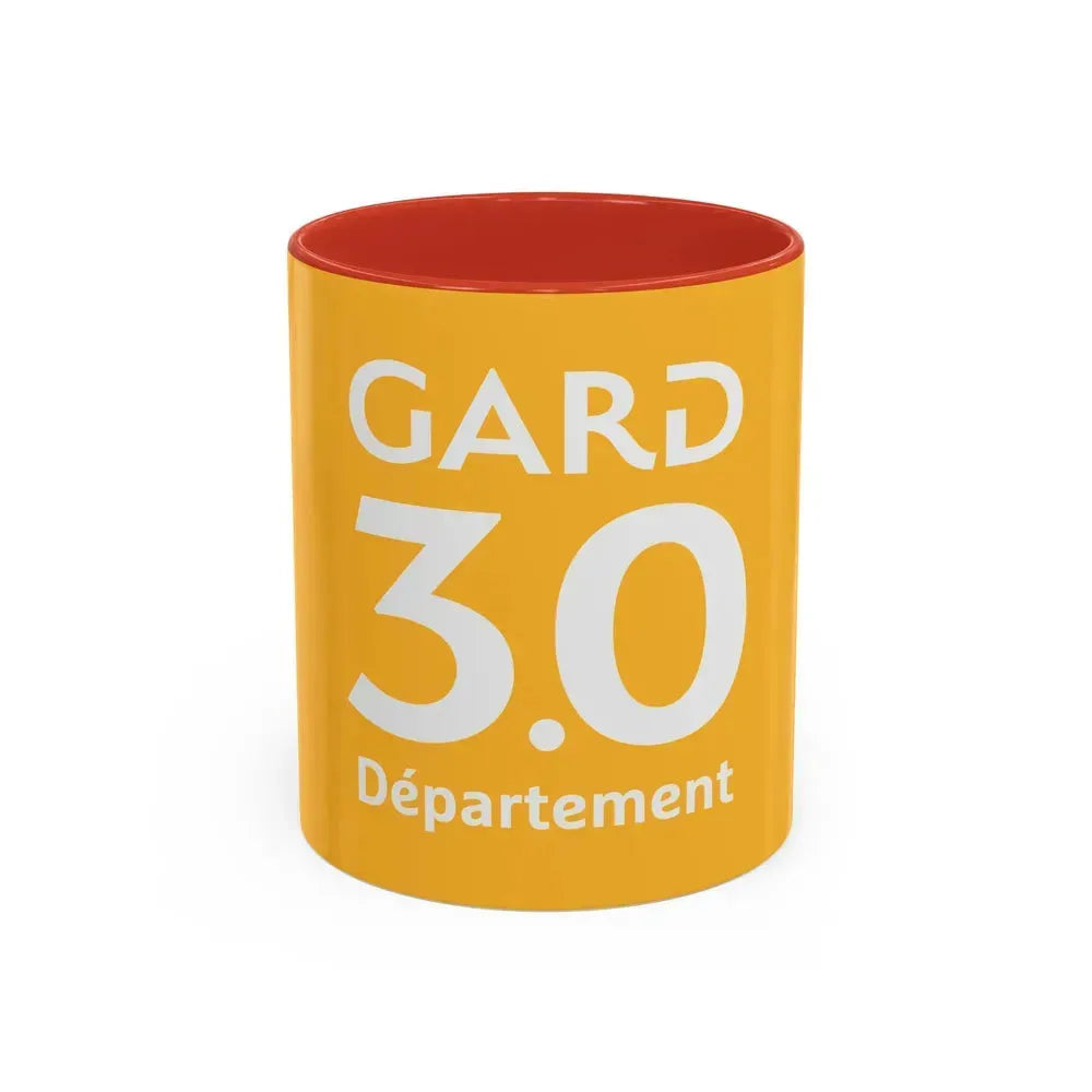 Flag of Gard France - Accent Coffee Mug 11oz Red - Go Mug Yourself