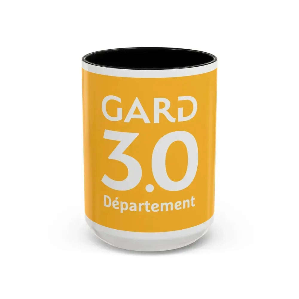Flag of Gard France - Accent Coffee Mug 15oz Black - Go Mug Yourself